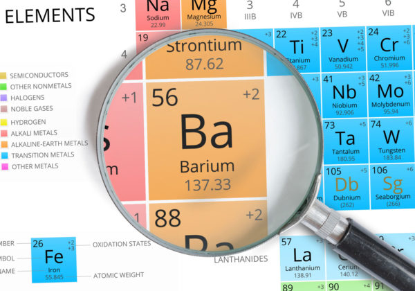 Baryum - Élément atomique n°56 - Symbole Ba - France Minéraux