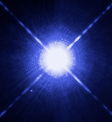 Sirius, l'étoile la plus brillante du ciel nocturne, dans la constellation du Grand Chien